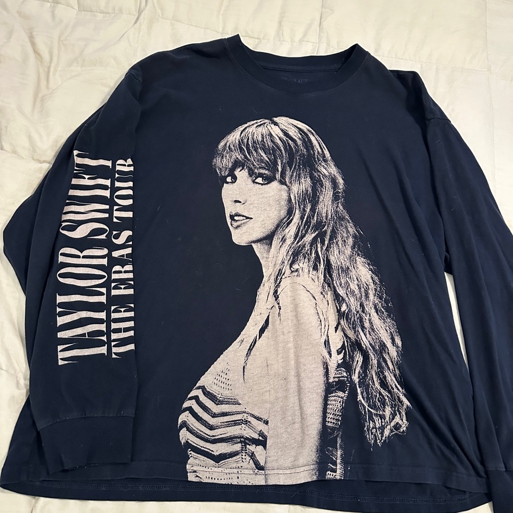Taylor Swift The Eras Tour Navy Long Sleeve Top